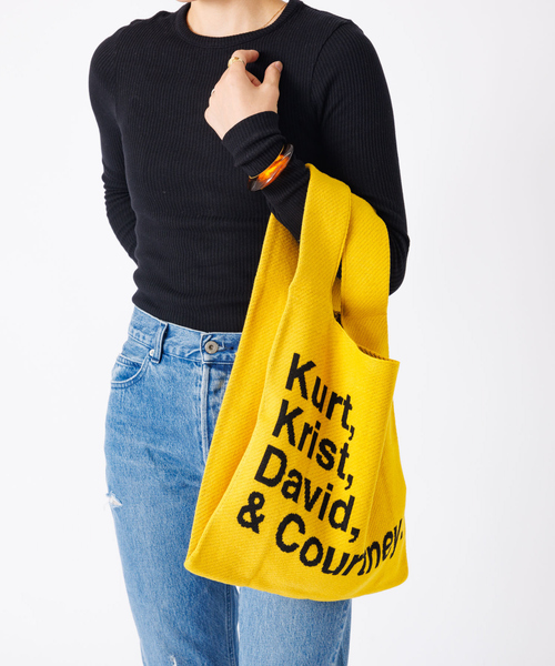 THRIFTY LOOK(スリフティールック)の「【THRIFTY LOOK/スリフティールック】ニットトートバッグ / ミニトート(トートバッグ・レディース・イエロー/ブラック・フリー)」の8枚目の写真