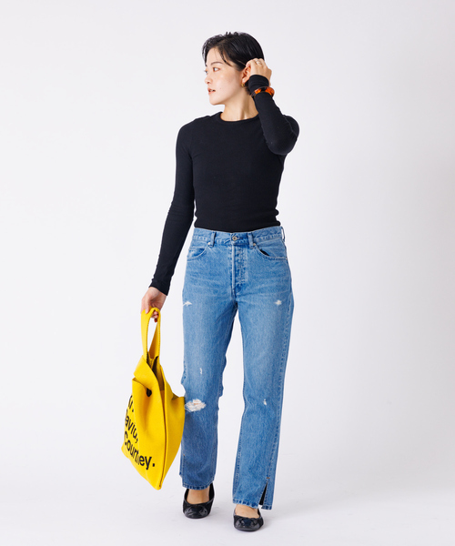 THRIFTY LOOK(スリフティールック)の「【THRIFTY LOOK/スリフティールック】ニットトートバッグ / ミニトート(トートバッグ・レディース・イエロー/ブラック・フリー)」の11枚目の写真