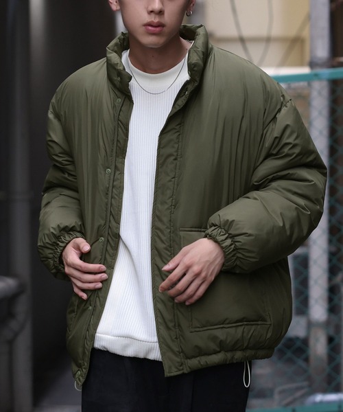 n'OrLABEL（ノアールレーベル）の「『スタンドカラー中綿ブルゾン』（ブルゾン・メンズ・ブラック/カーキ・L/M）」の4枚目の写真