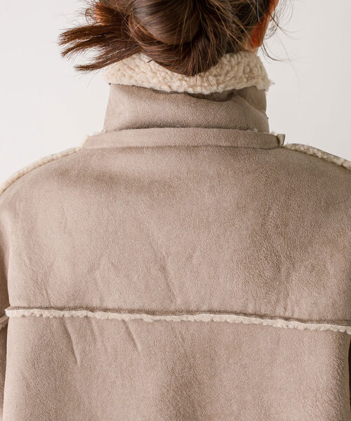 OLIVE des OLIVE(オリーブデオリーブ)の「フェイクムートンブルゾン(ブルゾン・レディース・アイボリー/モカ・FREE)」の21枚目の写真