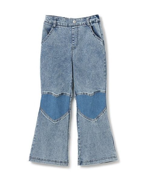 X-girl Stages(エックスガールステージス)の「ひざハート切替フレアデニムパンツ(デニムパンツ・キッズ・ブルー/ブラック・140cm/130cm/120cm/110cm/100cm/90cm/80cm)」の15枚目の写真