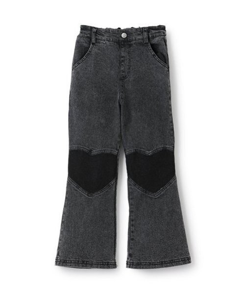 X-girl Stages(エックスガールステージス)の「ひざハート切替フレアデニムパンツ(デニムパンツ・キッズ・ブルー/ブラック・140cm/130cm/120cm/110cm/100cm/90cm/80cm)」の16枚目の写真