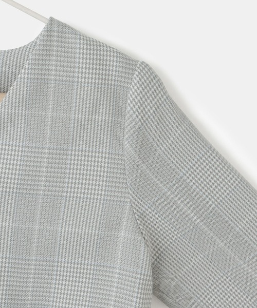 ROPE' PICNIC（ロペピクニック）の「【KIDS】セレモニーにも・セットアップ対応/ノーカラージャケット（ノーカラージャケット・キッズ・ライトグレー/ネイビー・110/150/130/120/140）」の6枚目の写真