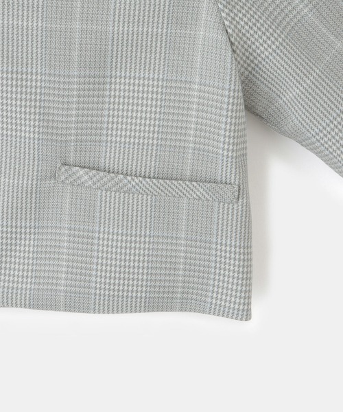 ROPE' PICNIC（ロペピクニック）の「【KIDS】セレモニーにも・セットアップ対応/ノーカラージャケット（ノーカラージャケット・キッズ・ライトグレー/ネイビー・110/150/130/120/140）」の13枚目の写真