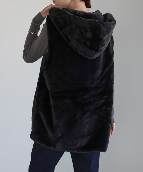 セール】フード付きフェイクファーベスト（ベスト）｜Fizz（フィズ）の