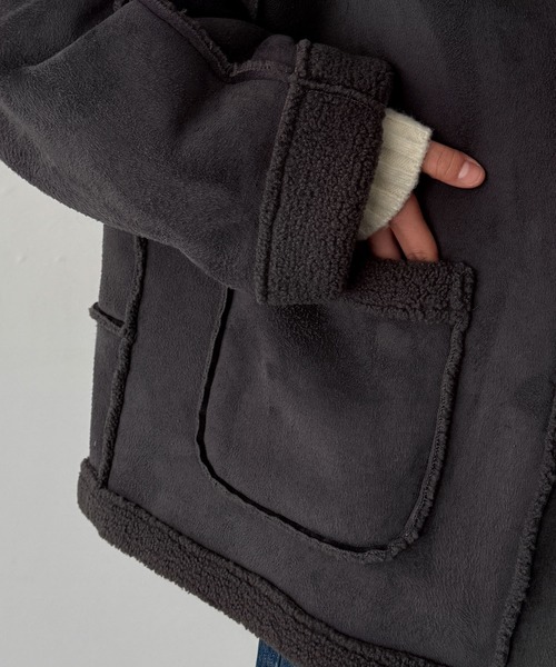 El mar フェイクムートンジャケット（ムートンコート）｜CANAL JEAN