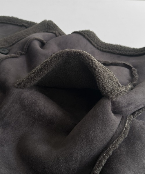 CANAL JEAN(キャナルジーン)の「El mar フェイクムートンジャケット(ムートンコート・レディース・チャコールグレー/クリーム/ブラウン・ONE SIZE)」の22枚目の写真