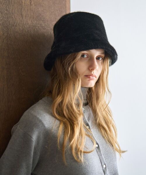 AMERICAN HOLIC（アメリカンホリック）の「ファーバケットハット（ハット・レディース・モカ/ブラック・FREE）」の6枚目の写真