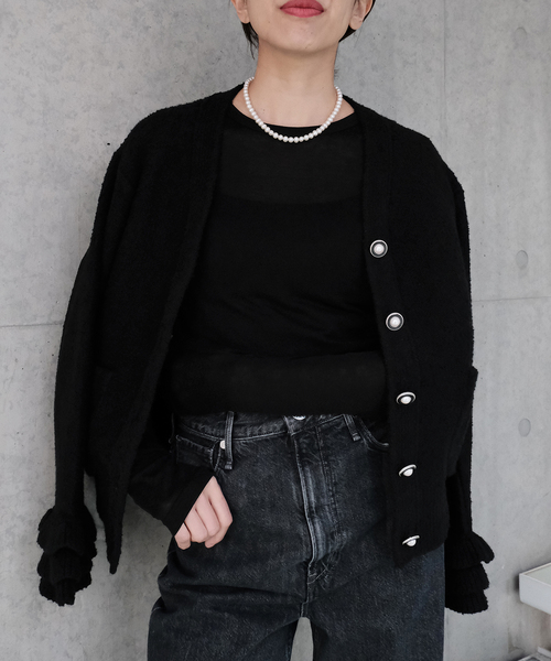 ２点おまとめイエナ IENA カーディガン　ブルゾン IENA（イエナ）の「Maison IENA Tweedyニットジャケット（カーディガン