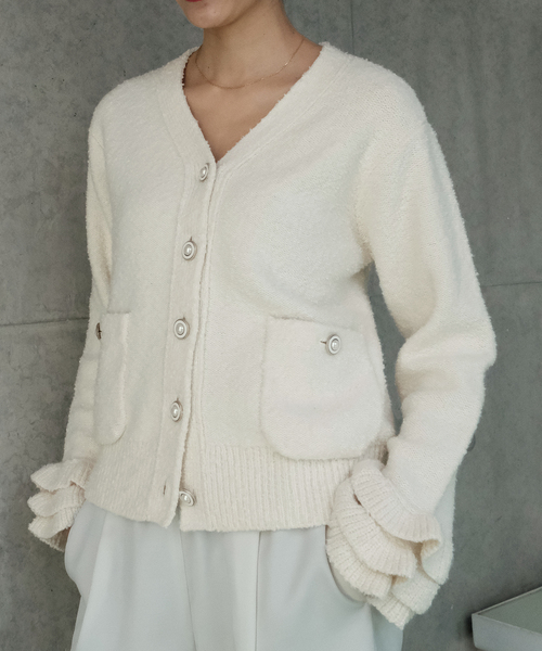 ２点おまとめイエナ IENA カーディガン　ブルゾン IENA（イエナ）の「Maison IENA Tweedyニットジャケット（カーディガン