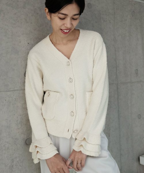 IENA（イエナ）の「Maison IENA Tweedyニットジャケット（カーディガン