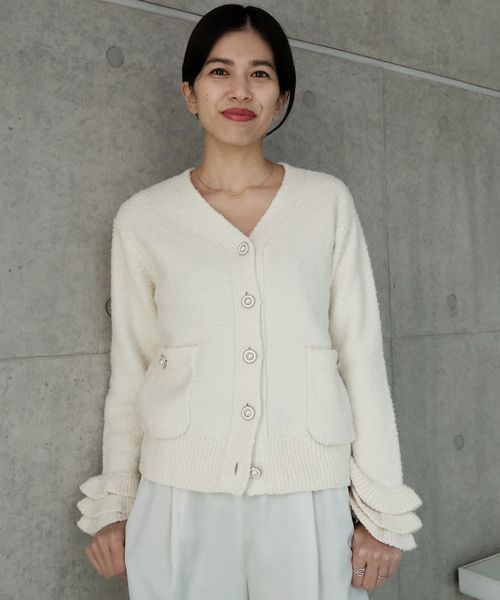 IENA（イエナ）の「Maison IENA Tweedyニットジャケット（カーディガン