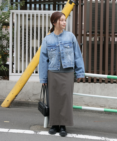 JOURNAL STANDARD（ジャーナルスタンダード）の「JS オケージョン＊トロストレッチスカート（スカート・レディース・ネイビー/チャコールグレー/ブラック・36/38）」の12枚目の写真