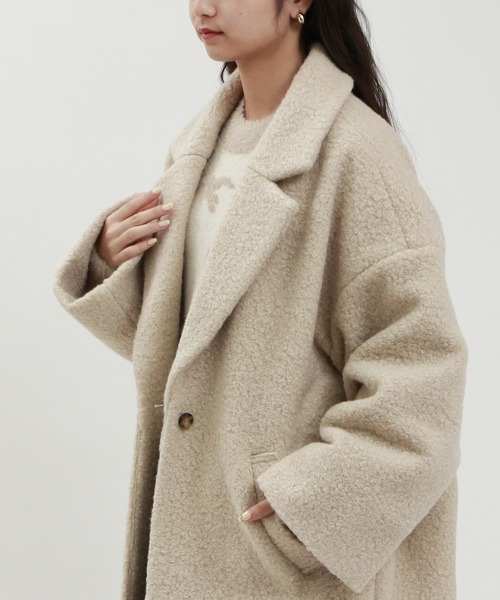 【セール】フェイクリングウールテーラーミドルコート(ピーコート)|LOUISE ODIER(ルイーズオディール)