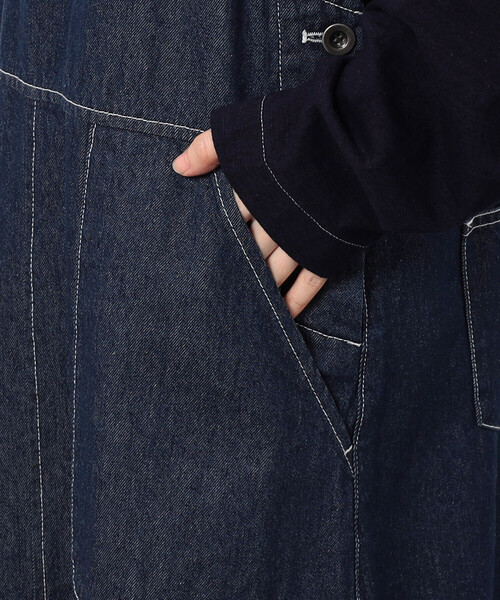 ONIGIRI（オニギリ）の「デニムジャンパースカート（ワンピース・レディース・ネイビー/サックスブルー・FREE）」の18枚目の写真