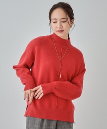 SHOO・LA・RUE | 【S-LL/洗える/ちくちくしにくい/静電気軽減】スウェットライク ハイネックニット(ニット/セーター)