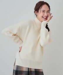 SHOO・LA・RUE | 【洗える/ちくちくしにくい/静電気軽減】スウェットライク ハイネックニット(ニット/セーター)