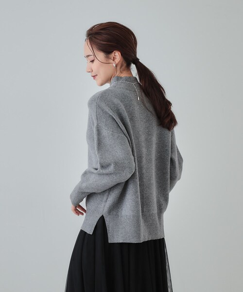 洗える/ちくちくしにくい/静電気軽減】スウェットライク ハイネック