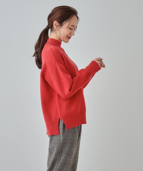 洗える/ちくちくしにくい/静電気軽減】スウェットライク ハイネック