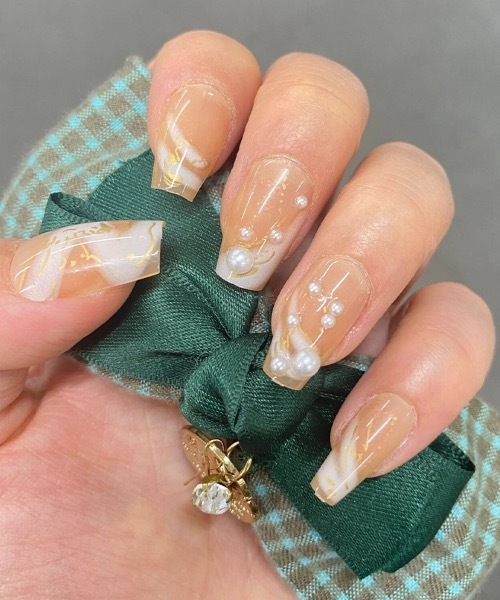 Doux Belle（ドゥーベル）の「簡単にネイルチップ ハンドネイルチップ 柄ネイル（ネイルシール/ネイルチップ・レディース・H/A/F/E/D/C/I/G/B/J・FREE）」の2枚目の写真