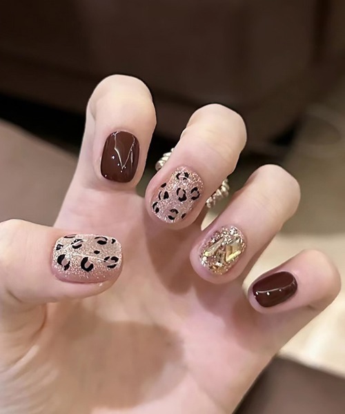 Doux Belle（ドゥーベル）の「簡単にネイルチップ ハンドネイルチップ 柄ネイル（ネイルシール/ネイルチップ・レディース・H/A/F/E/D/C/I/G/B/J・FREE）」の3枚目の写真