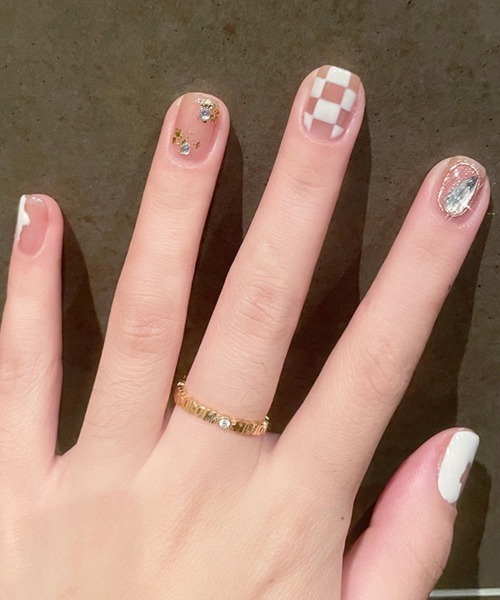 Doux Belle（ドゥーベル）の「簡単にネイルチップ ハンドネイルチップ 柄ネイル（ネイルシール/ネイルチップ・レディース・H/A/F/E/D/C/I/G/B/J・FREE）」の10枚目の写真