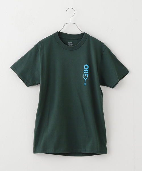 OBEY(オベイ)の「【OBEY / オベイ】DDDDESIGN 1652639 83(Tシャツ/カットソー・レディース・グリーン/ホワイト・SMALL/MEDIUM)」の2枚目の写真
