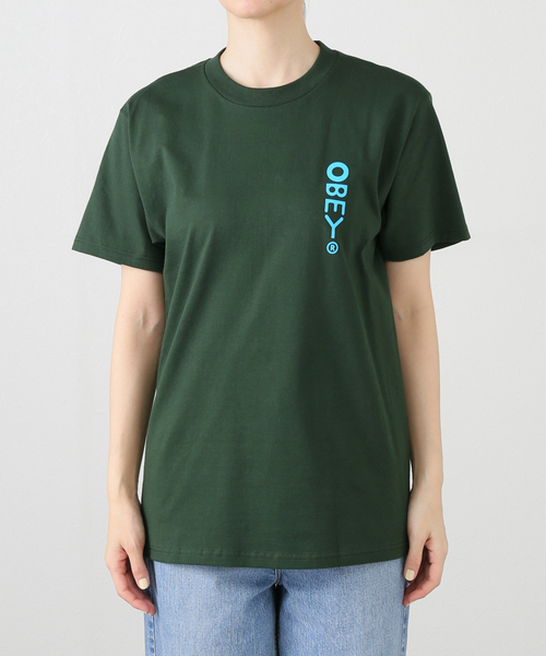OBEY(オベイ)の「【OBEY / オベイ】DDDDESIGN 1652639 83(Tシャツ/カットソー・レディース・グリーン/ホワイト・SMALL/MEDIUM)」の19枚目の写真
