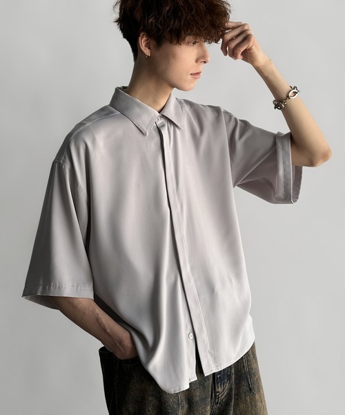 theory 20AW ウォッシャブル　比翼シャツ　シャツブラウス　ベージュ Theory - タイブラウス (アイボリー) ポリエステル / 比翼仕立て