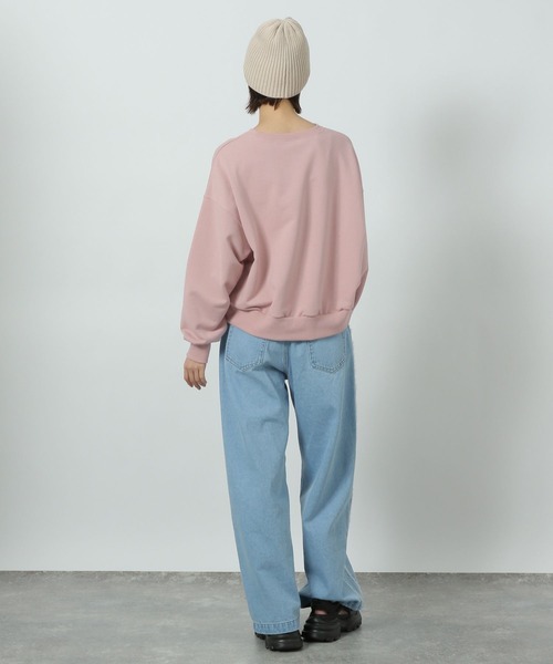 LAKOLE(ラコレ)の「ラメワッペン刺繍スウェット / 291822(スウェット・レディース・チャコールグレー/ピンク/オートミール・FREE)」の13枚目の写真