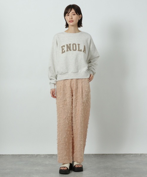 LAKOLE(ラコレ)の「ラメワッペン刺繍スウェット / 291822(スウェット・レディース・チャコールグレー/ピンク/オートミール・FREE)」の10枚目の写真