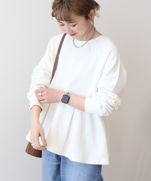 AMERICAN HOLIC(アメリカンホリック)の「袖ボリュームペプラムスウェット(スウェット・レディース・オフホワイト/ブラック/ミント・L/M)」の21枚目の写真