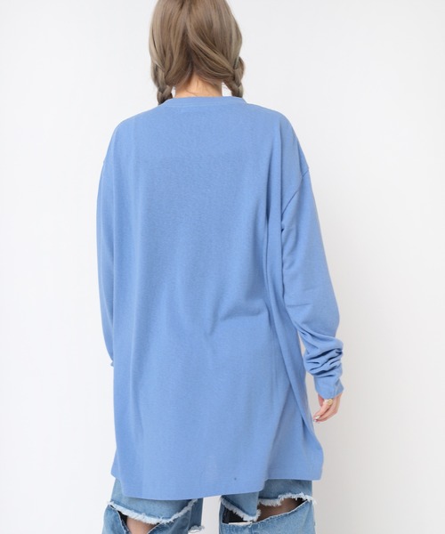 RNA(アールエヌエー)の「M2387 フラワーラビットロングT(Tシャツ/カットソー・レディース・ホワイト/ブルー・MEDIUM)」の7枚目の写真