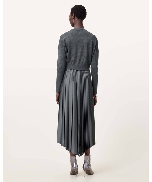 ALLSAINTS(オールセインツ)の「ADRIANA 2-IN-1 MIDI DRESS | ADRIANA 2-IN-1 ミディ ドレス・ワンピース(ワンピース・レディース・グレー系その他・XS/S/M)」の8枚目の写真