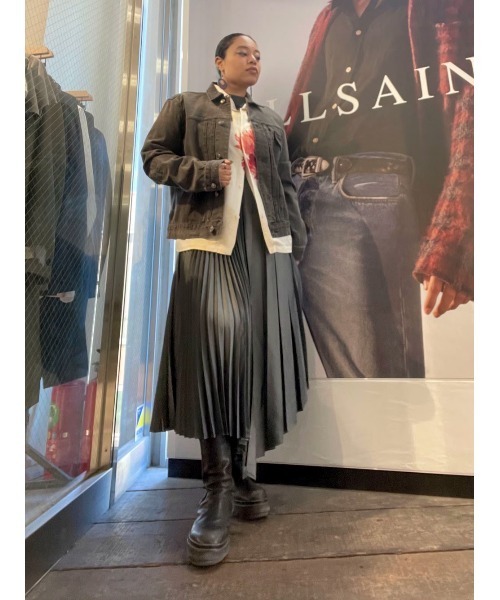 ALLSAINTS(オールセインツ)の「ADRIANA 2-IN-1 MIDI DRESS | ADRIANA 2-IN-1 ミディ ドレス・ワンピース(ワンピース・レディース・グレー系その他・XS/S/M)」の11枚目の写真