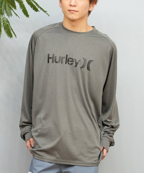 Hurley (ハーレー)の「Hurley/ハーレー 長袖/ロンT UVケアラッシュガード フロントロゴ MSRG251008(ラッシュガード・メンズ・ブラック/ホワイト/チャコールグレー・S/M/L)」の3枚目の写真