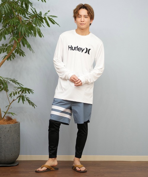 Hurley (ハーレー)の「Hurley/ハーレー 長袖/ロンT UVケアラッシュガード フロントロゴ MSRG251008(ラッシュガード・メンズ・ブラック/ホワイト/チャコールグレー・S/M/L)」の7枚目の写真