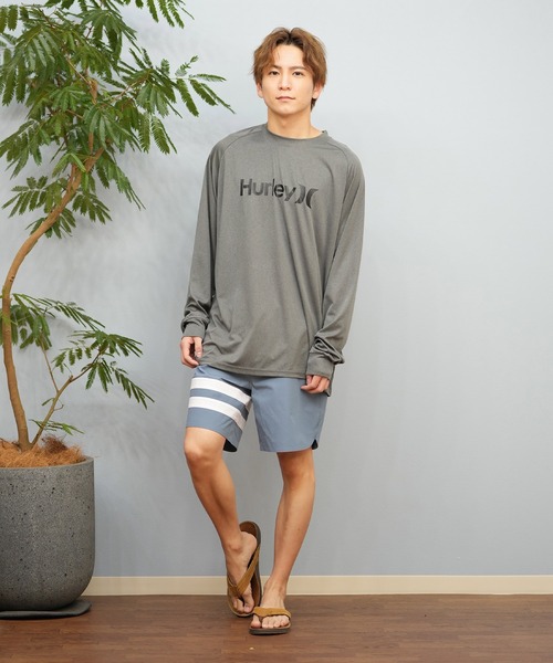 Hurley (ハーレー)の「Hurley/ハーレー 長袖/ロンT UVケアラッシュガード フロントロゴ MSRG251008(ラッシュガード・メンズ・ブラック/ホワイト/チャコールグレー・S/M/L)」の19枚目の写真