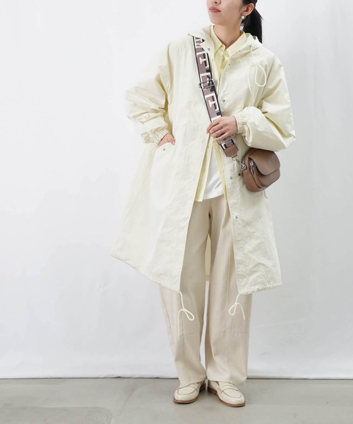 LUCA/LADY LUCK LUCA（ルカ/レディラックルカ）の「LC/LLL モッズコート/ナイロンロングモッズコート（モッズコート・レディース・ブラック/オフホワイト・FREE）」の18枚目の写真