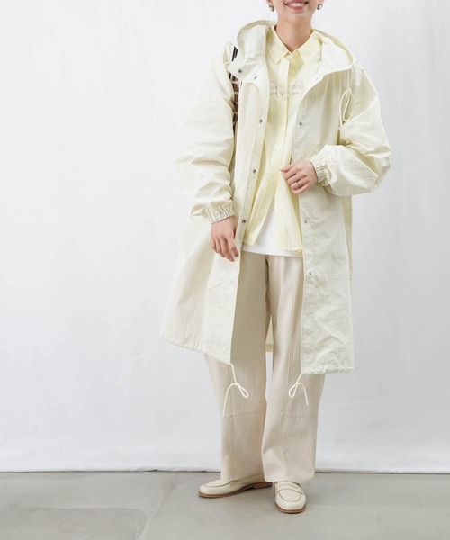 LUCA/LADY LUCK LUCA（ルカ/レディラックルカ）の「LC/LLL モッズコート/ナイロンロングモッズコート（モッズコート・レディース・ブラック/オフホワイト・FREE）」の14枚目の写真