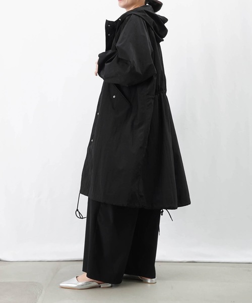 LUCA/LADY LUCK LUCA（ルカ/レディラックルカ）の「LC/LLL モッズコート/ナイロンロングモッズコート（モッズコート・レディース・ブラック/オフホワイト・FREE）」の7枚目の写真
