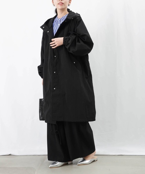 LUCA/LADY LUCK LUCA（ルカ/レディラックルカ）の「LC/LLL モッズコート/ナイロンロングモッズコート（モッズコート・レディース・ブラック/オフホワイト・FREE）」の9枚目の写真