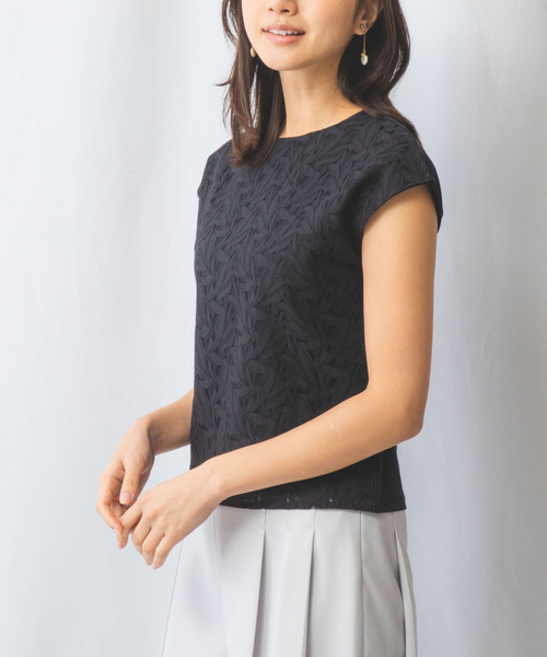 NARACAMICIE(ナラカミーチェ)の「【NARACAMICIE】レースコンビノースリカットソー(Tシャツ/カットソー・レディース・ホワイト/ブラック/ブルー/グリーン・M/XL/L)」の6枚目の写真