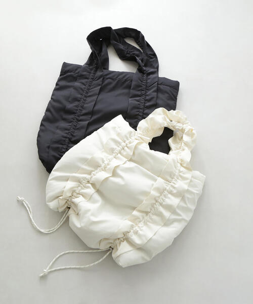 ☆EU発* *新作*ドローストリングトートバッグ☆ EFOLE トートバッグ Ptted draw strings tote bag / パデット
