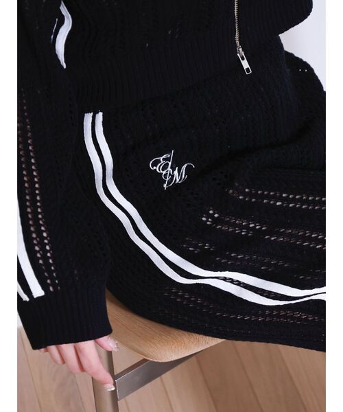 EATME（イートミー）の「透かし編みラインニットワイドパンツ（セットアップ可能）（その他パンツ・レディース・ブラック/オフホワイト/ブルー・FREE）」の15枚目の写真