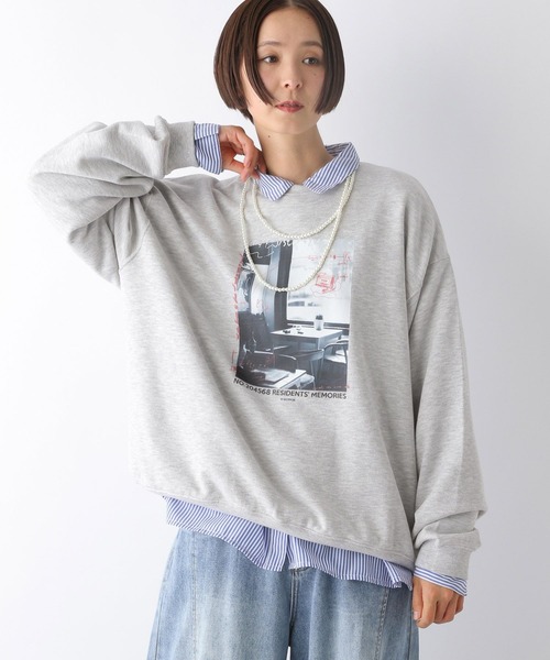 LEPSIM(レプシィム)の「コラージュスエット 319705(スウェット・レディース・チャコールグレー/ライトグレー/オフホワイト・FREE)」の11枚目の写真