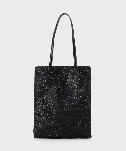 UNTITLED（アンタイトル）の「スパンコールメッシュトート（トートバッグ・レディース・ライトベージュ/ホワイト/ブラック・99）」の2枚目の写真