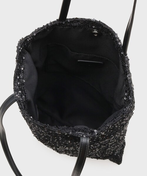 UNTITLED（アンタイトル）の「スパンコールメッシュトート（トートバッグ・レディース・ライトベージュ/ホワイト/ブラック・99）」の10枚目の写真