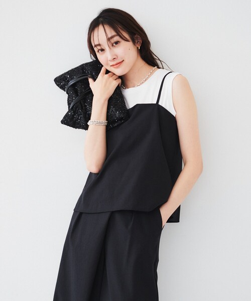 UNTITLED（アンタイトル）の「スパンコールメッシュトート（トートバッグ・レディース・ライトベージュ/ホワイト/ブラック・99）」の18枚目の写真