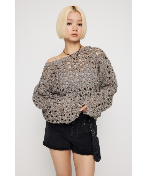 LOOSE NECK LOW GAUGE ニット（ニット/セーター）｜LAGUA GEM